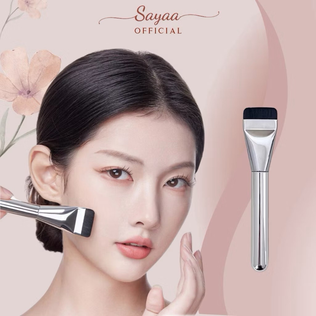Set 5 Món Dụng Cụ Trộn Tán Nền Bằng Thép Chống Gỉ, Siêu Mỏng Nhẹ, Dễ Tán Nền, Phụ Kiện Trang Điểm Sayaa