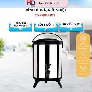 bình ủ trà giữ nhiệt nóng lạnh 3 lớp inox tốt