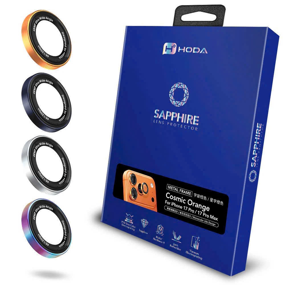 Lens Camera Siêu Mỏng Bảo Vệ HODA Sapphire Original/ Monocular Chống Trầy Xước Dễ Dàng Dán cho iP 17/16/15 Series