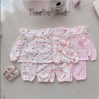 Quần áo trẻ em, Pijama bé gái vải zip lông dày 9-25kg S2080 Tiểu Yến KID