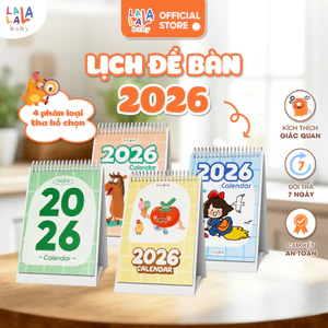 Lịch để bàn 2026 Lalala Baby có lịch âm mini lịch mini để bàn cute Calendar nhiều mẫu