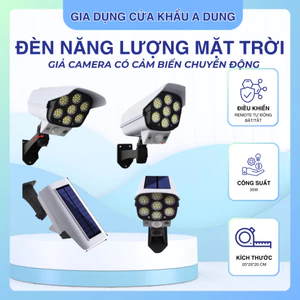 Đèn Năng Lượng Mặt Trời Giả Camera Chống Trộm - Chống Nước - Có Điều Khiển Cảm Biến - Tiết Kiệm Điện