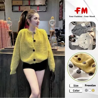 Áo Len Nữ Cardigan FMSTYLE SHOP - Cổ Thường Trơn 4 Nút Gài Dáng Rộng Phong Cách Hàn Quốc 25100278