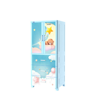 Tủ Wing 2C-3 ngăn DUY TÂN nhựa PP/ABS, tủ treo quần áo có 3 hộc dưới, tủ quần áo tiện lợi (tặng móc)