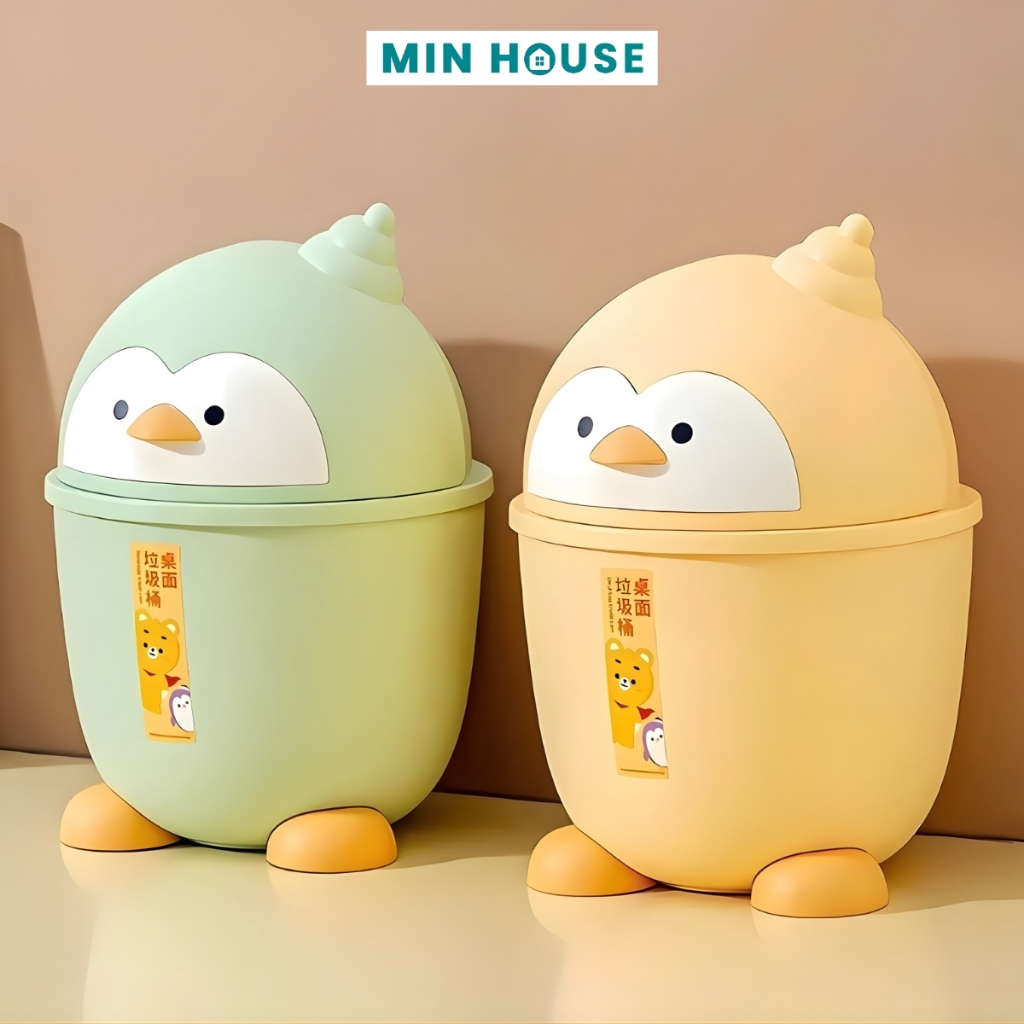 Thùng Rác Mini Để Bàn Học, Bàn Làm Việc, Sọt Đựng Rác Mini Có Nắp Lật ...