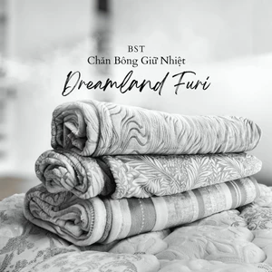 Chăn đông cao cấp Dreamland Furi - Mền nhung ấm, Chăn đông siêu nhẹ, Họa tiết chìm sang trọng 2mx2m2