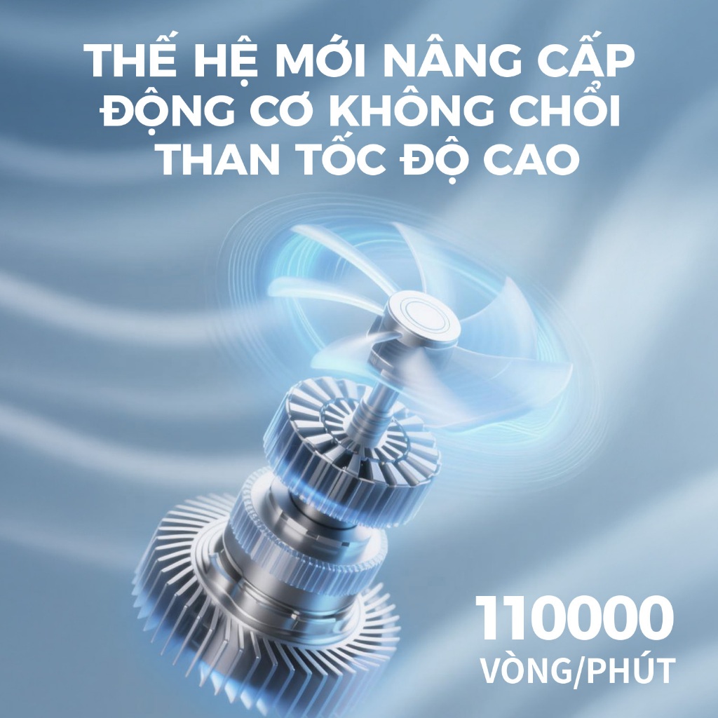 D17 - Máy Sấy Tóc DREYON dạng ống, 110000rpm, Sấy nhanh giảm hư tổn, 03 đầu sấy tạo kiểu