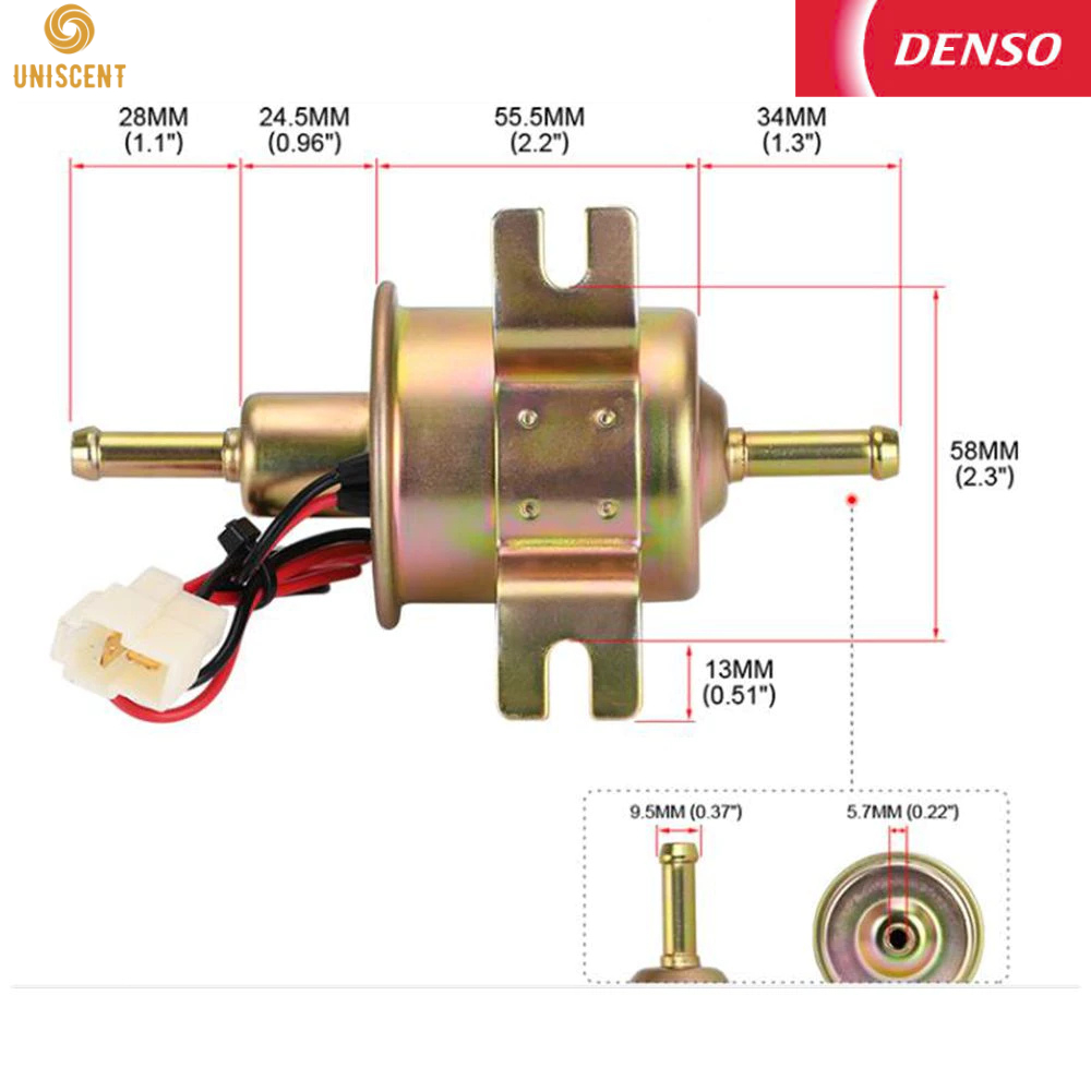 Bơm Xăng/Bơm Dầu/ Bơm 2 Đầu Áp Suất 1MPA/ Lưu Lượng 70L/H - DENSO 12V HEP-02A Made In Japan
