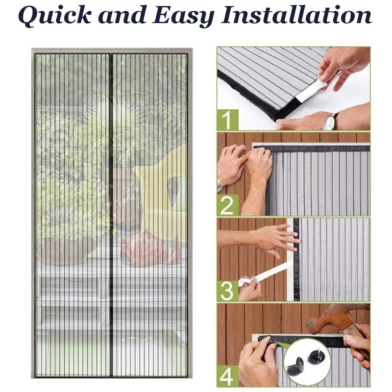 MÀN TỪ TỰ ĐÓNG Màn Hình Cửa Chống Muỗi - Thiết Kế Từ Tính Tự Động Đóng Kín, Ngăn Muỗi, Ruồi & Côn Trùng Hiệu Quả | Dễ Dà