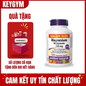 Webber Magnesium Bisglycinate giảm stress, giảm căng thẳng âu lo 120 Viên - KEYGYM