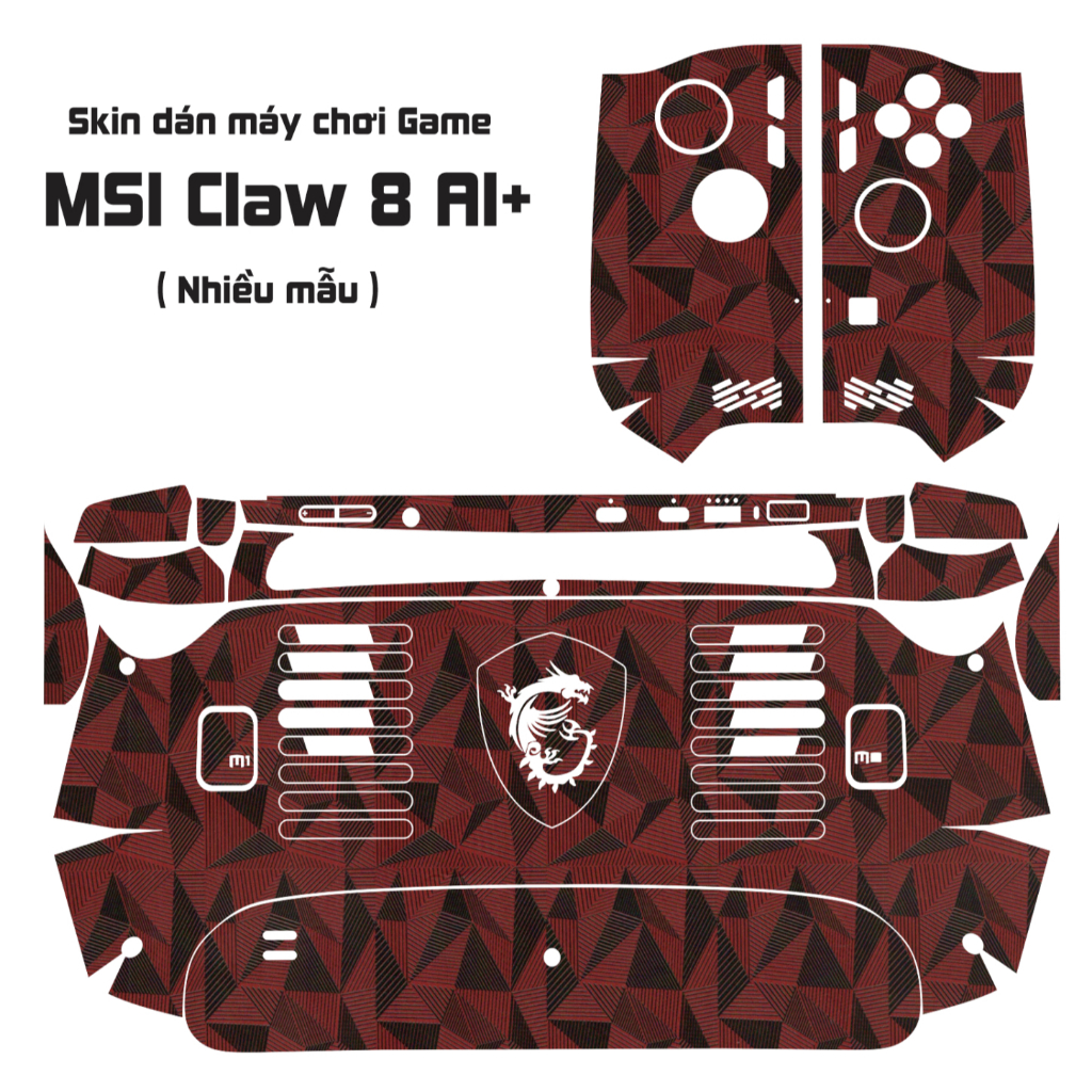 Skin 3M dán máy chơi game MSI Claw 8 AI+ (nhiều mẫu chọn) | Miếng dán Film 3M vân nổi