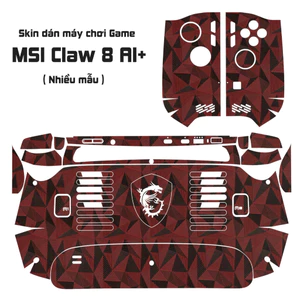 Skin 3M dán máy chơi game MSI Claw 8 AI+ (nhiều mẫu chọn) | Miếng dán Film 3M vân nổi
