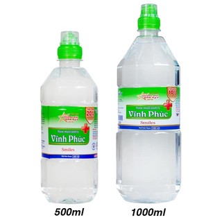 Nước muối Vĩnh Phúc Natriclorid 0.9% Smiles làm sạch răng, khử mùi hôi khoang miệng