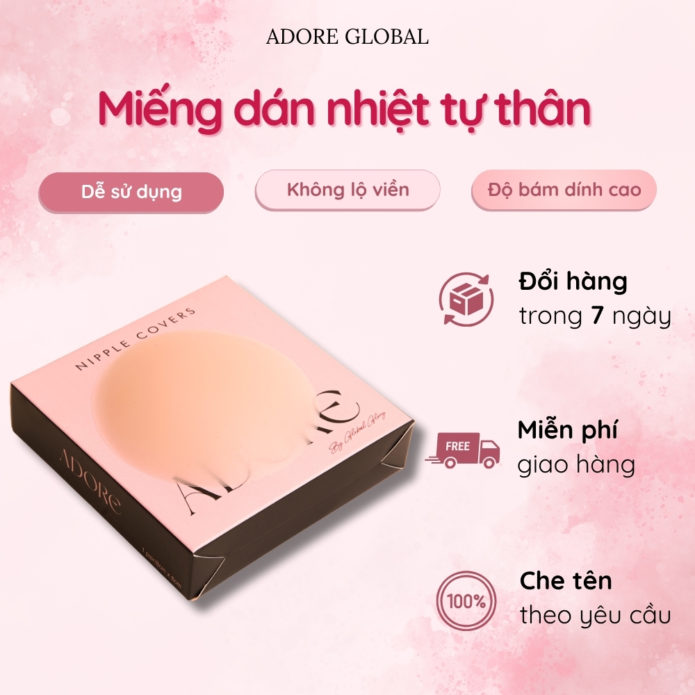 Miếng Dán Ngực Silicone ADORE Nhiệt Tự Thân Không Keo Mỏng Nhẹ Tàng Hình - Adore Global