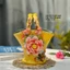 Bình Hoa Gốm Sứ Bát Tràng Họa Tiết Đắp Nổi Vàng Lọ Hoa Vuốt Tay Thủ Công Trang Trí GomDecorTSC