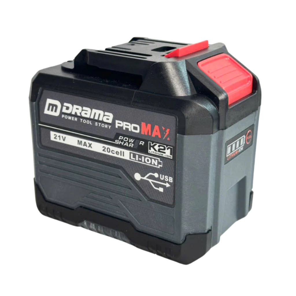 Combo Pin Sạc Drama 20C Có Cổng USB 4Fet - Sạc Nhanh, Chân Pin Phổ Thông, Có Đèn Led Báo Pin Dùng Cho Máy Mài, Khoan,...