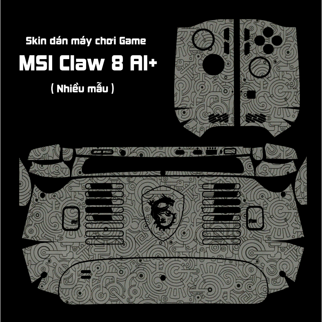 Skin 3M dán máy chơi game MSI Claw 8 AI+ (nhiều mẫu chọn) | Miếng dán Film 3M vân nổi