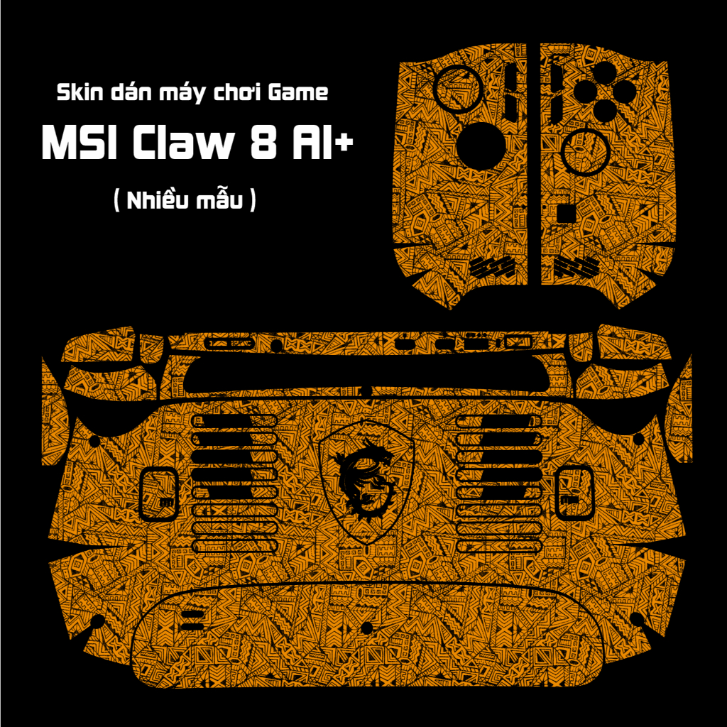 Skin 3M dán máy chơi game MSI Claw 8 AI+ (nhiều mẫu chọn) | Miếng dán Film 3M vân nổi