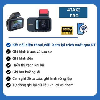 Camera hành trình ô tô K4 ghi hình trước sau phân giải 1080HD camera lùi hiển thị vạch kết nối điện thoại bảo hành 1 năm