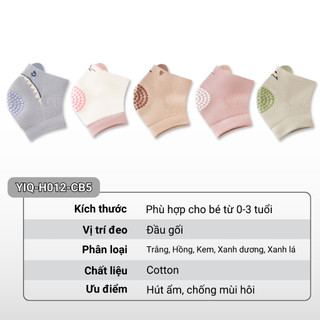 Combo 5 đôi tất gối cho bé tập bò GOMTAT, vớ tập bò có đệm silicon chống trượt bảo vệ gối, an toàn cho bé - YIQ-H012-CB5