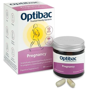 Viên men vi sinh cho mẹ bầu và sau sinh Optibac Pregnancy giúp cân bằng hệ vi sinh đường ruột, âm đạo