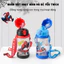 Bình nước cho bé zmbaby BN2N-TT 520ML chất liệu tritan an toàn 2 Nắp, ống hút + Nắp – Không Rò Nước