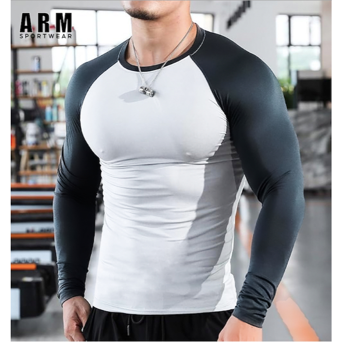 Áo Thun Dài Tay Giữ Nhiệt RAGLAN Thể Thao ARM Chất Thun Lạnh Co Giãn, Mềm Mịn , Thoáng Khí