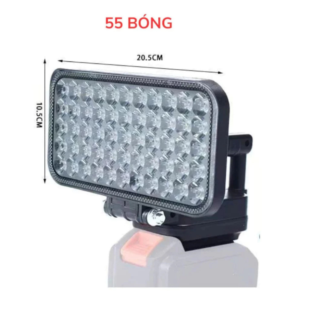 Đèn LED 55 Bóng Có Tay Cầm, 2 Cổng USB Chân Pin Phổ Thông Sử Dụng Làm Việc Ban Đêm, Cắm Trại
