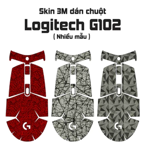 Skin 3M dán chuột Logitech G102 | Miếng dán Film 3M chống trơn trượt