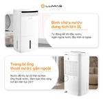 Máy hút ẩm Lumias D6E-12L/ 20L/ 26L/30L/60L- Tự động dừng khi đầy nước - Bộ lọc ion bạc - Ứng dụng Mihome - BH 18 tháng — ảnh 4