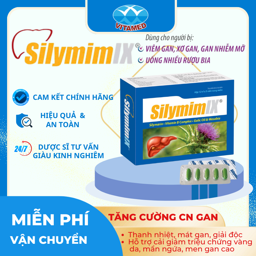 SilymimIX - Tăng Cường Chức Năng Gan Hộp 60 Viên