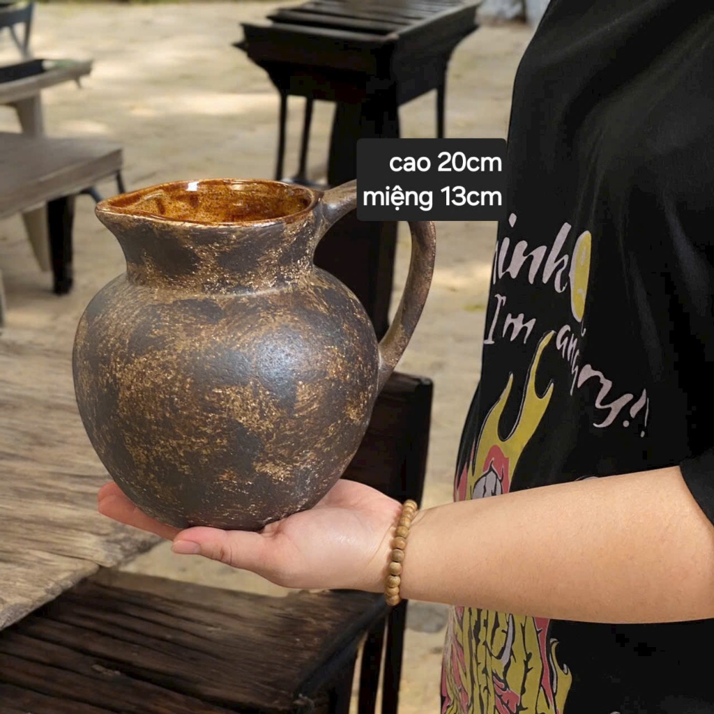 Bộ sưu tập bình gốm nâu mới, lọ cắm hoa, bình gốm Bát Tràng