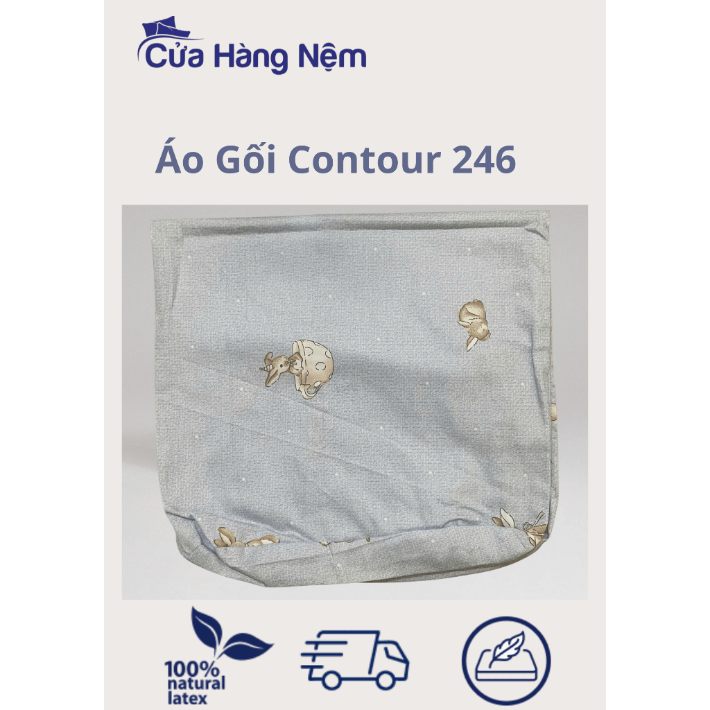 Áo gối cotton gợn sóng gunni
