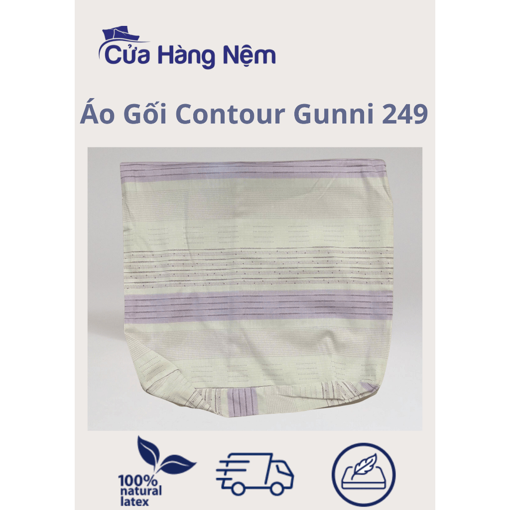 Áo gối cotton gợn sóng gunni