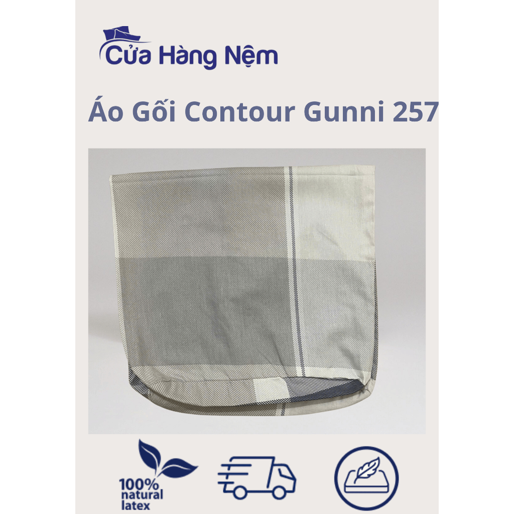 Áo gối cotton gợn sóng gunni