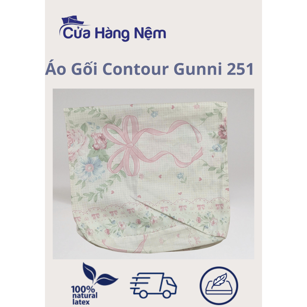 Áo gối cotton gợn sóng gunni