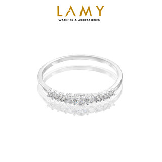 Nhẫn bạc nữ LAMY Stone Curve Ring Silver 8336
