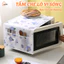 Tấm Phủ Lò Vi Sóng Có Ngăn Đựng Đồ – Chất Liệu Vải Lanh Cotton Bền Đẹp, Chống Bụi & Chống Nước