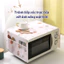 Tấm Phủ Lò Vi Sóng Có Ngăn Đựng Đồ – Chất Liệu Vải Lanh Cotton Bền Đẹp, Chống Bụi & Chống Nước