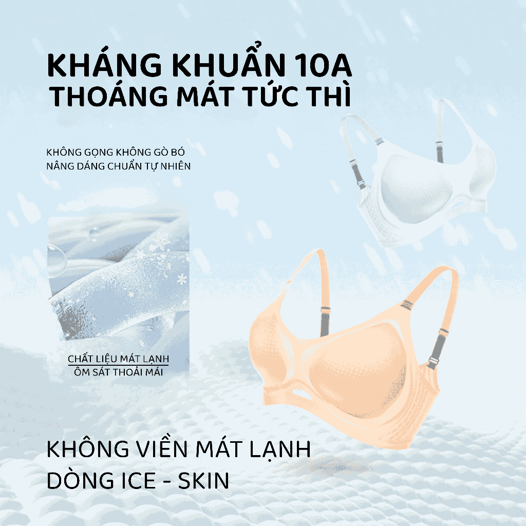 COMBO 2 Áo Ngực Đúc Su Unilove Không Gọng Không Viền, Chống Xệ Nâng Size V1, Áo Lót Kháng Khuẩn-6605