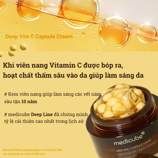 Kem dưỡng MEDICUBE Capsule Deep Vita C/PDRN/TXA Cream 55g