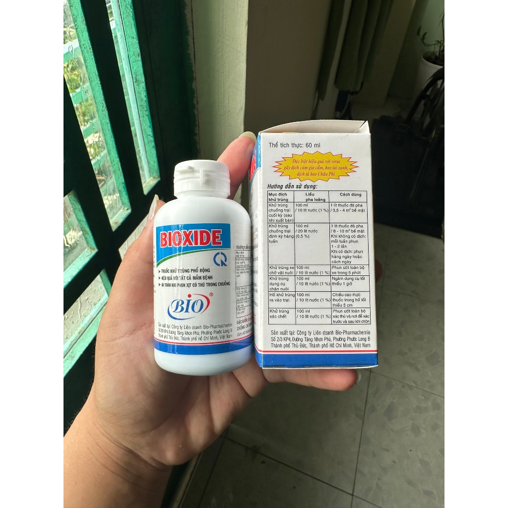 BIOXIDE_SÁT TRÙNG PHỔ RỘNG, HIỆU QUẢ VỚI TẤT CẢ CÁC MẦM BỆNH, AN TOÀN ...