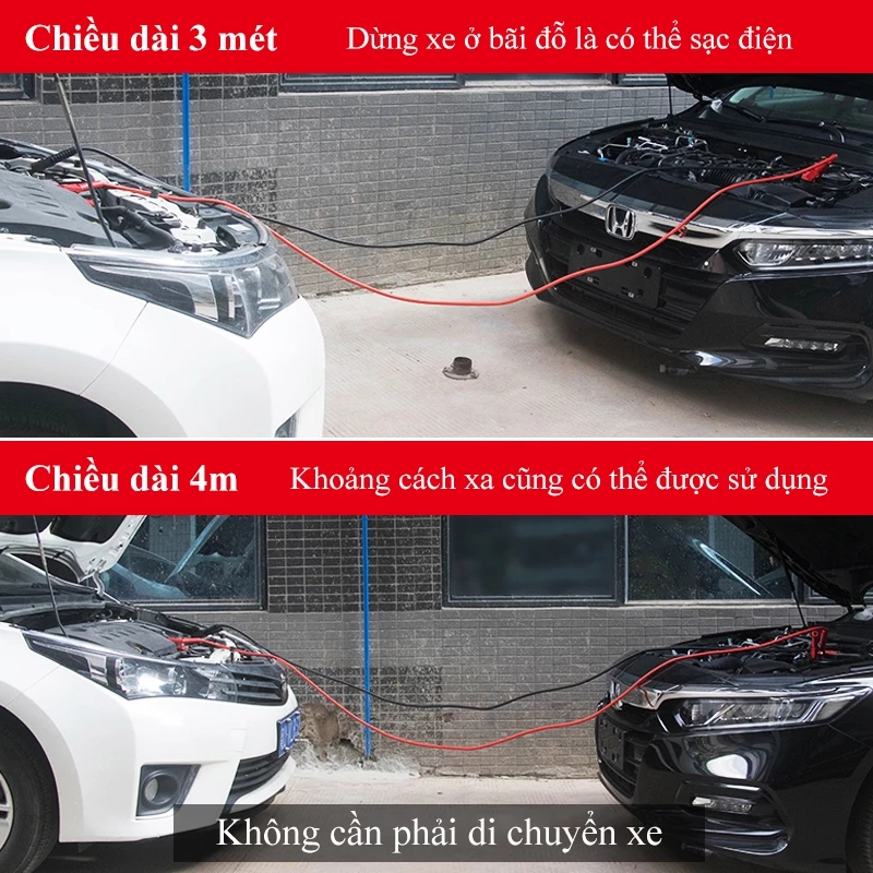 DÂY CÂU BÌNH 2500A CAO CẤP Dây Câu Ắc Quy & Kích Điện Ô Tô - Lõi Đồng Nguyên Chất, Chịu Tải 2500A, Truyền Dẫn Cực Nhanh