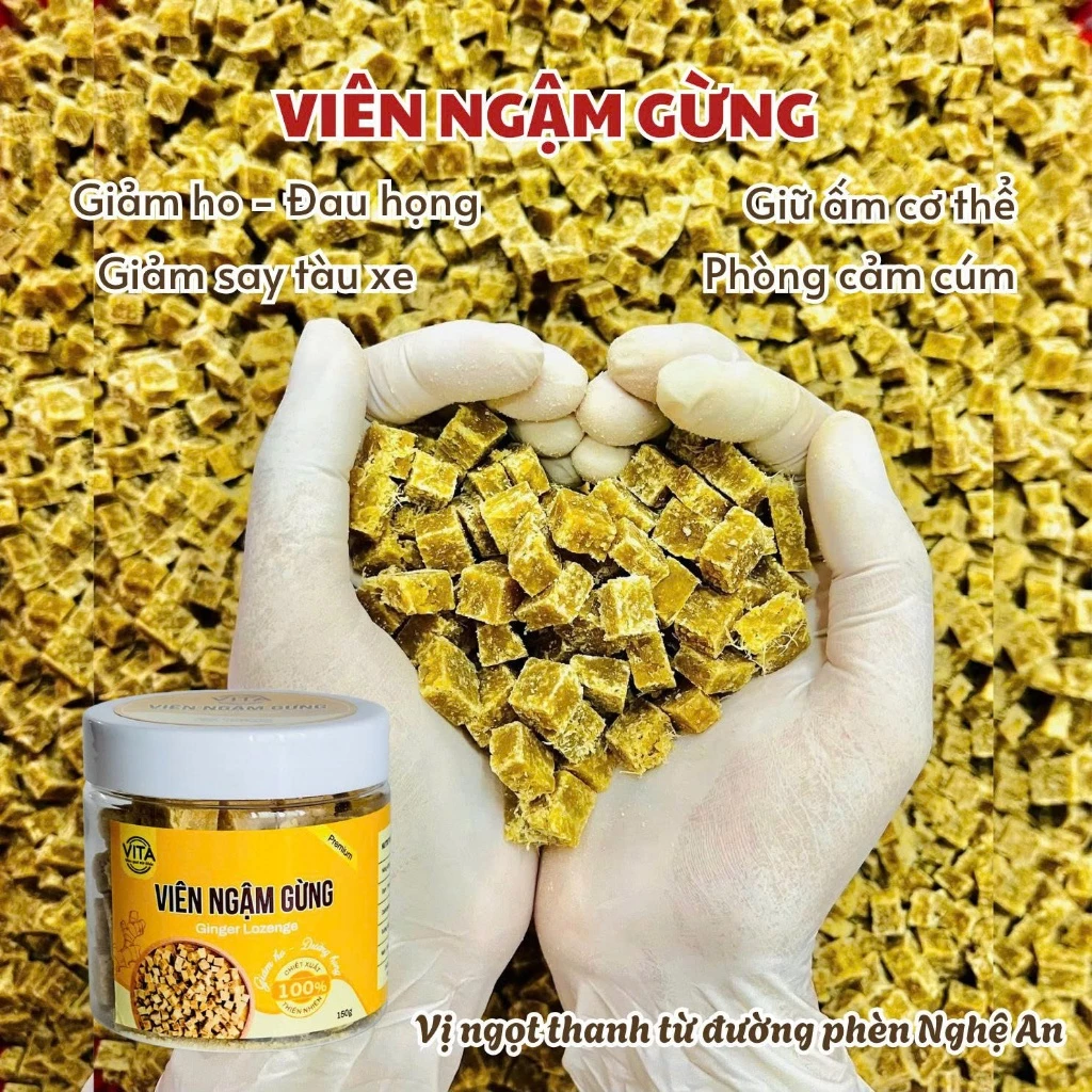 Combo 3 Viên Ngậm Gừng Mix Vị Giảm Ho, Thơm Ngon, Viên Gừng Kỳ Sơn