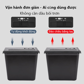 Máy hủy giấy 10L Máy Hủy Tài Liệu Cao Cấp  Tục 5 Tờ A4/ 1 Lần Máy Băm Giấy Tờ Card  Cho Các Công Ty Văn Phòng