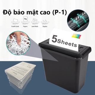 Máy hủy giấy 10L Máy Hủy Tài Liệu Cao Cấp  Tục 5 Tờ A4/ 1 Lần Máy Băm Giấy Tờ Card  Cho Các Công Ty Văn Phòng