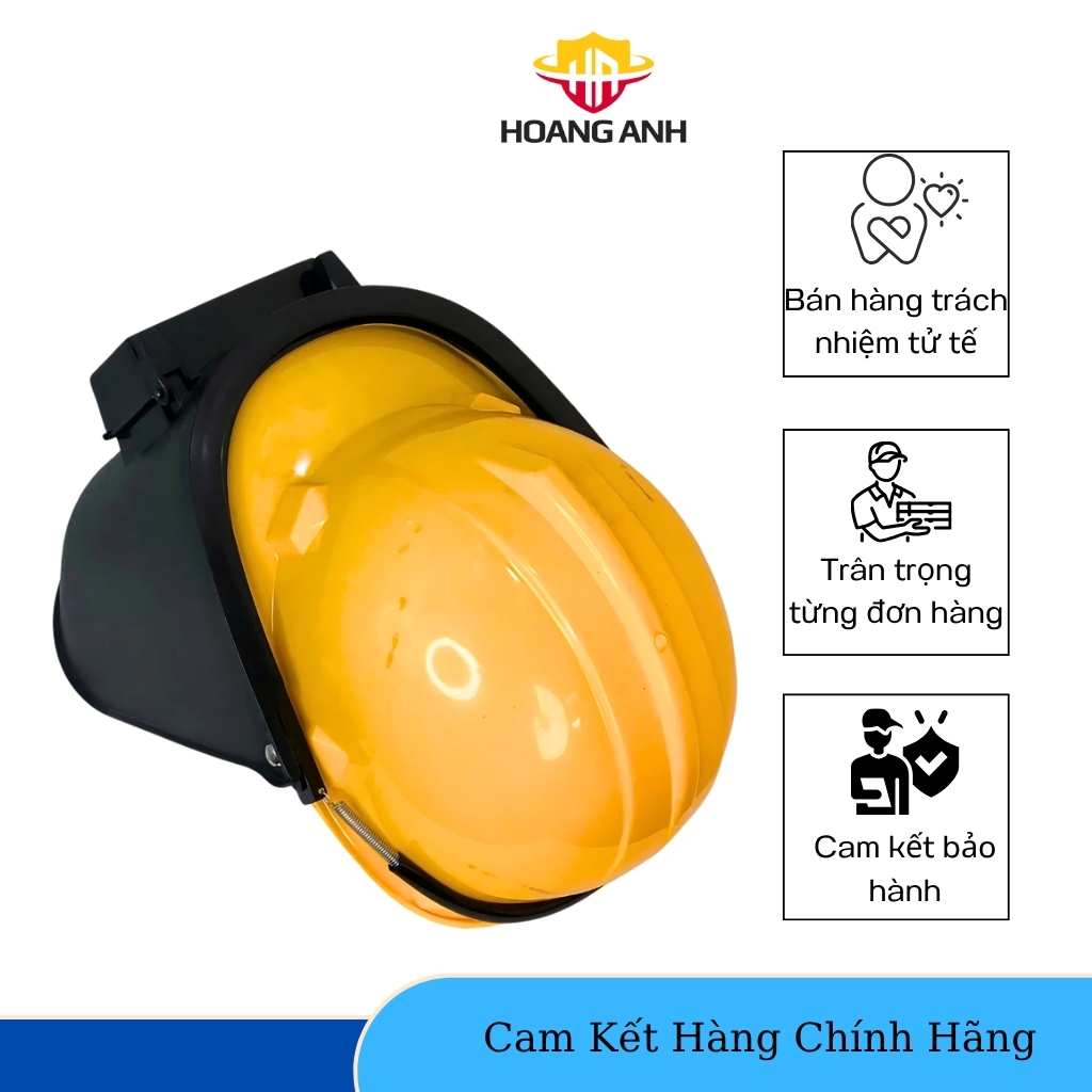 Mũ Bảo Hộ Kết Hợp Kính Hàn, kích thước kính hàn size: 4¼” x 2″, khung ...