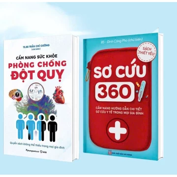 Sách - Combo 2 cuốn :Sơ Cứu 360 Và Cẩm Nang Sức Khỏe Phòng Chống Đột Quỵ