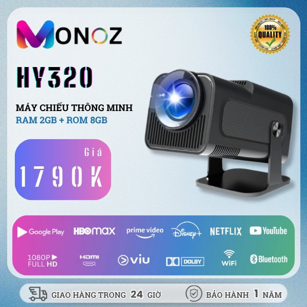 Máy Chiếu HY320/320 mini/300-A - Projector 4K 1080P Hệ Điều Hành ...