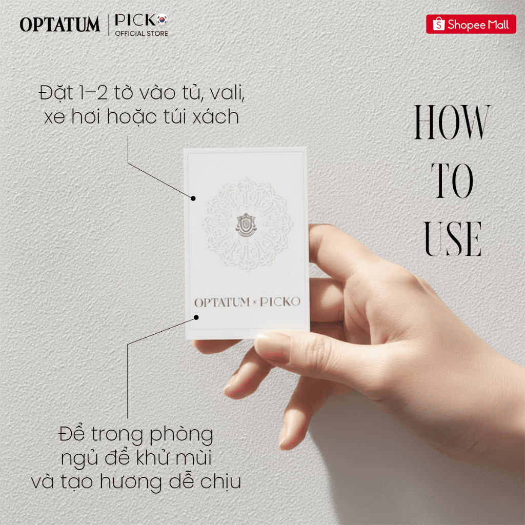 Optatum 5 Tờ Giấy Thơm SCENTED PAPER No.3 Happiness Booster Hương thơm quyến rũ